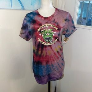S Beauty is in the eye of the beholder monster tie dye T-shirt